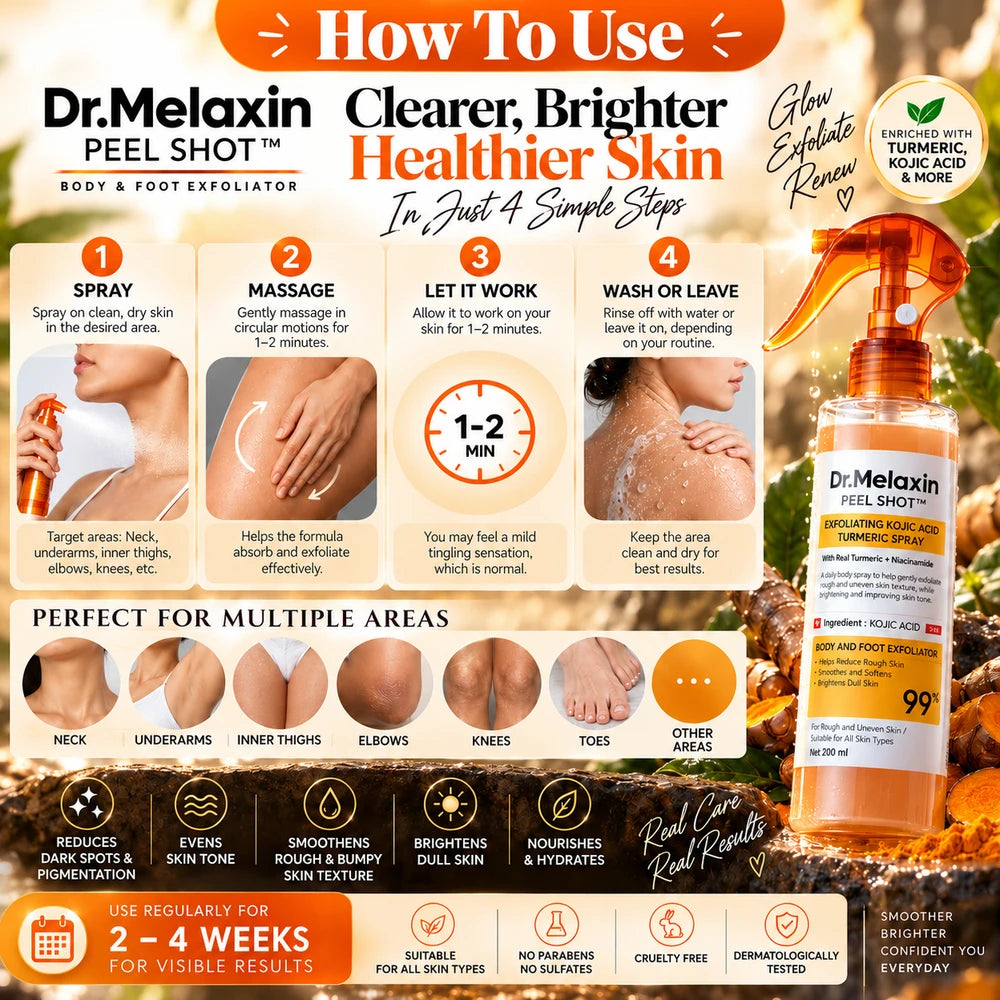 Dr. Melaxin GlowShot 200ml - Kojic Acid Turmeric Peel Spray